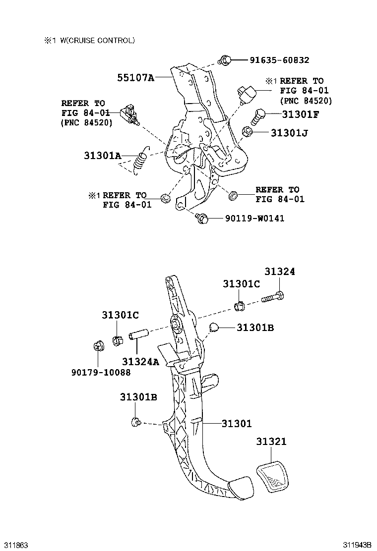  AURIS UKP |  CLUTCH PEDAL FLEXIBLE HOSE