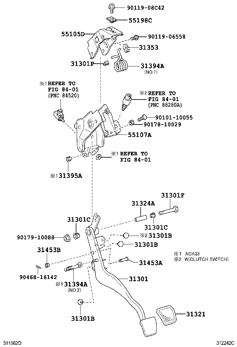  RAV4 CHINA |  CLUTCH PEDAL FLEXIBLE HOSE
