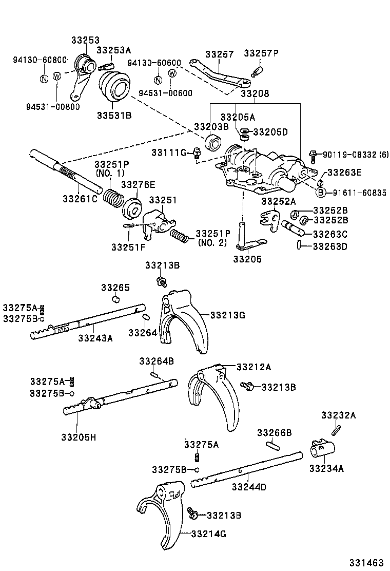  COASTER CHINA |  GEAR SHIFT FORK LEVER SHAFT MTM