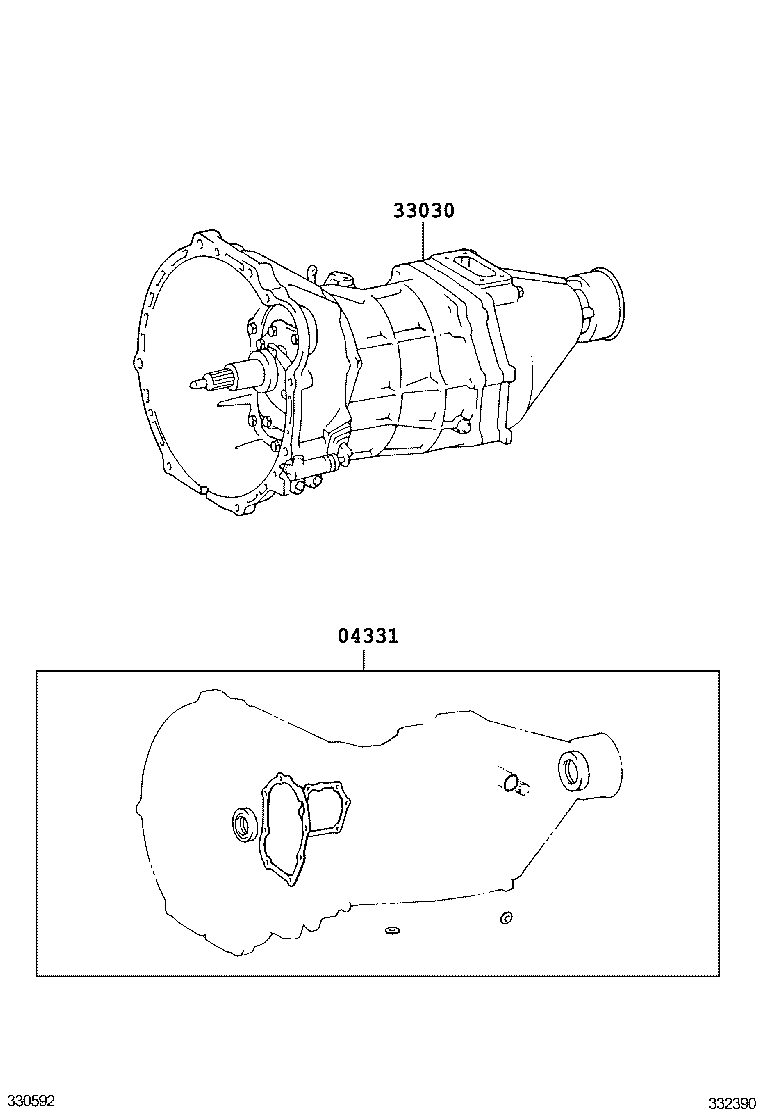  FORTUNER |  TRANSAXLE OR TRANSMISSION ASSY GASKET KIT MTM