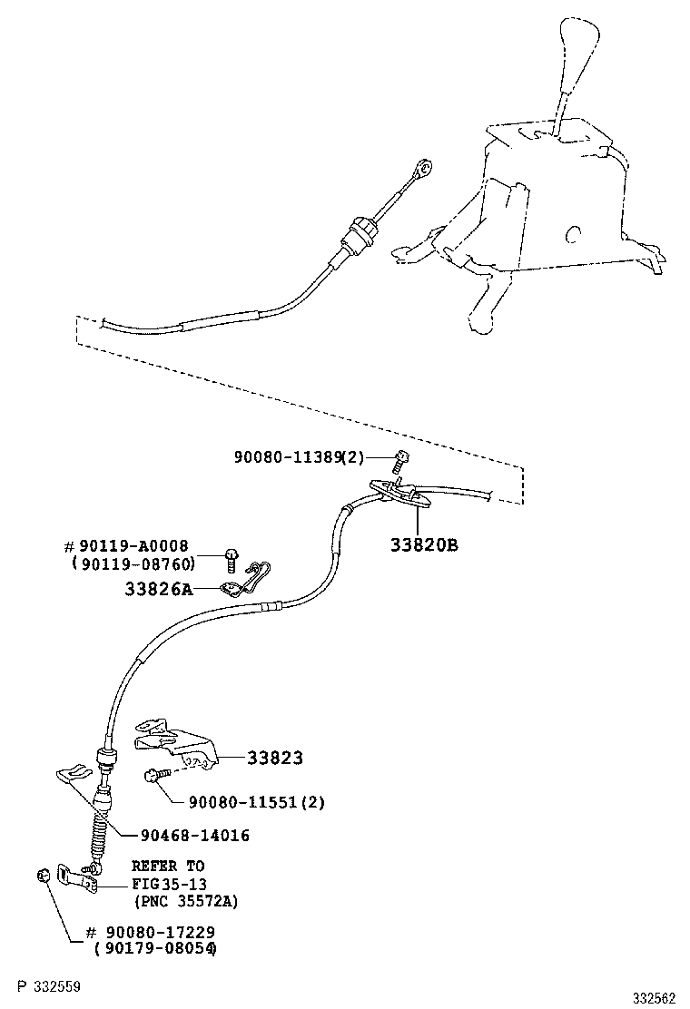 AVALON |  SHIFT LEVER RETAINER