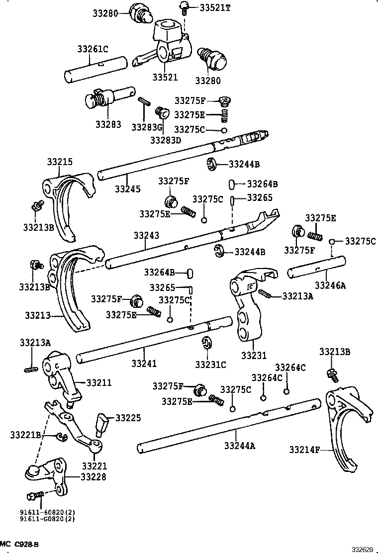 LAND CRUISER 70 | GEAR SHIFT FORK LEVER SHAFT MTM