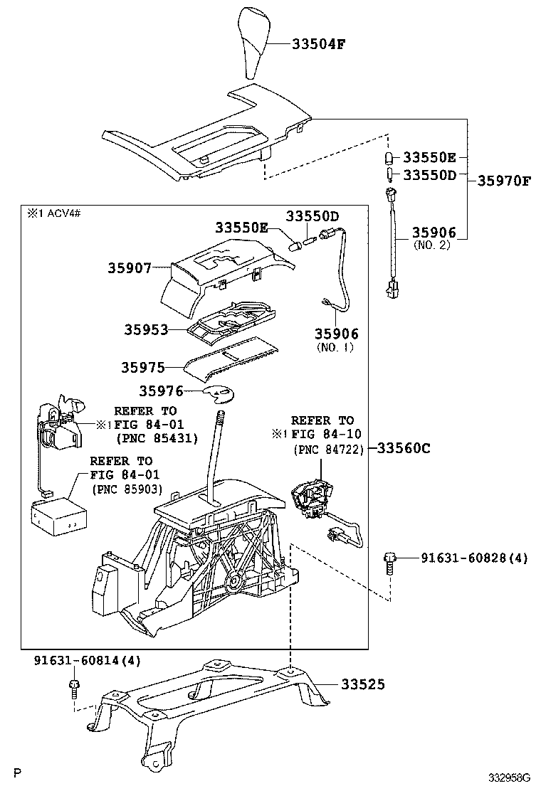  CAMRY CHINA |  SHIFT LEVER RETAINER