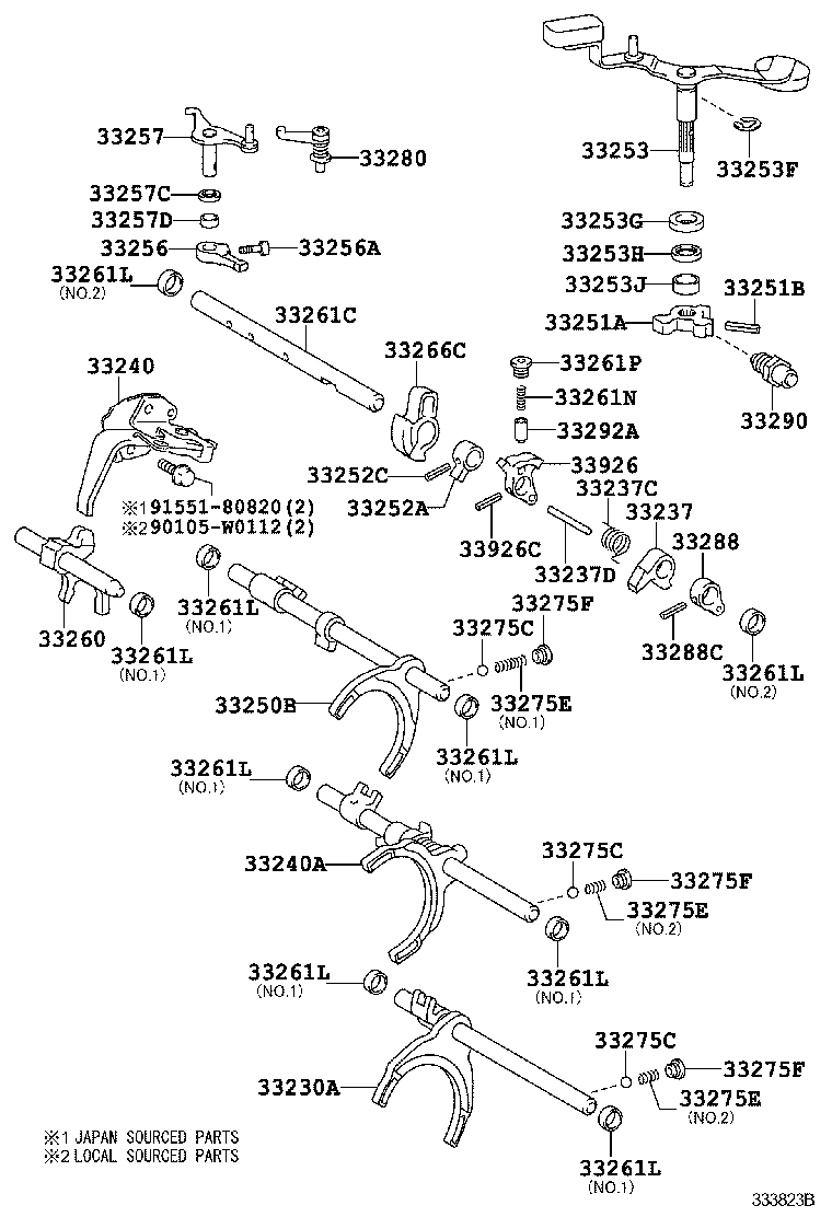  AURIS UKP |  GEAR SHIFT FORK LEVER SHAFT MTM