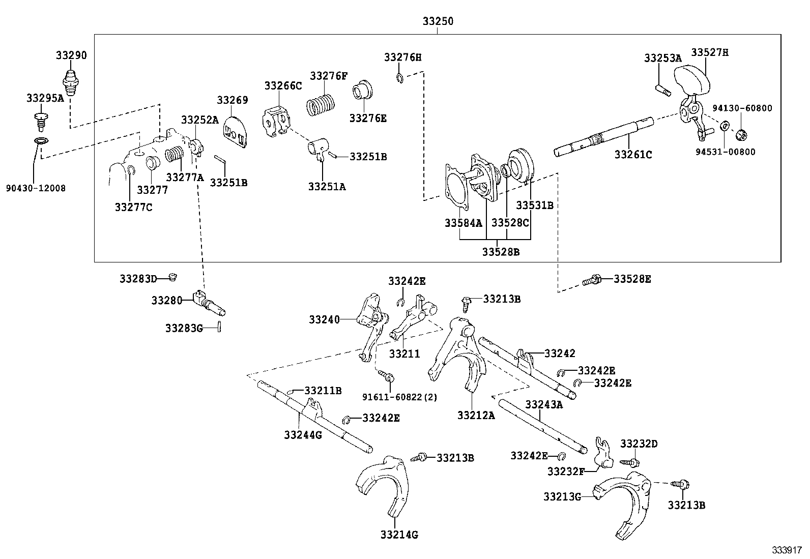 RAV4 CHINA |  GEAR SHIFT FORK LEVER SHAFT MTM