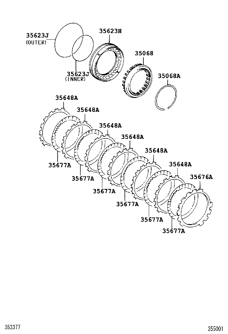  AVALON |  BRAKE NO 3 1ST REVERSE BRAKE ATM