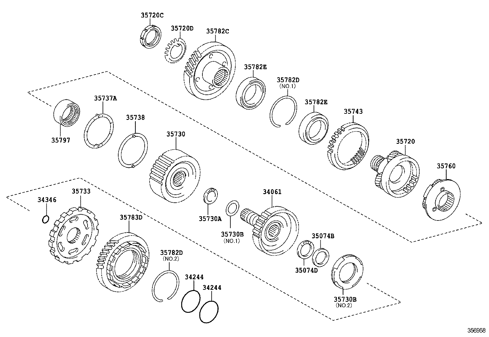  CAMRY HYBRID ASIA |  PLANETARY GEAR REVERSE PISTON COUNTER GEAR ATM