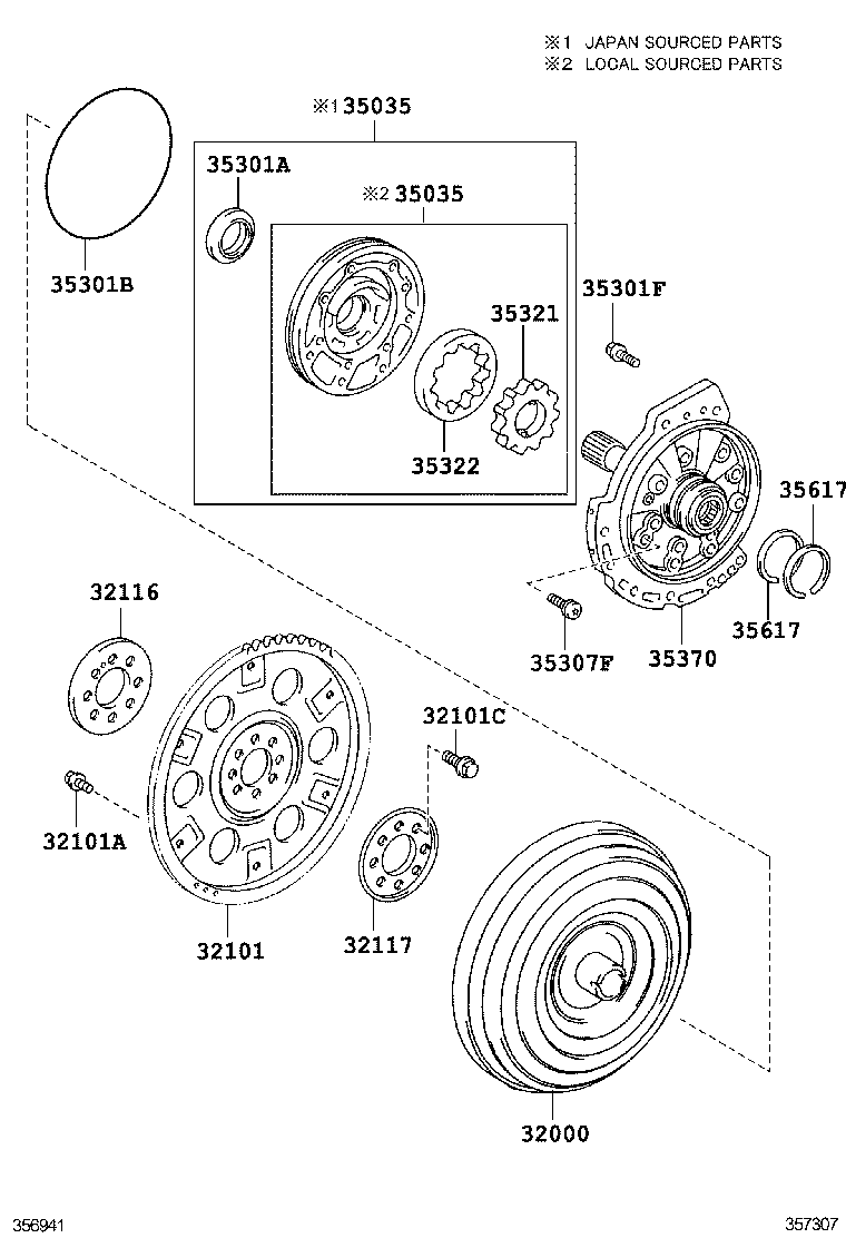  HIGHLANDER CHINA |  TORQUE CONVERTER FRONT OIL PUMP CHAIN ATM