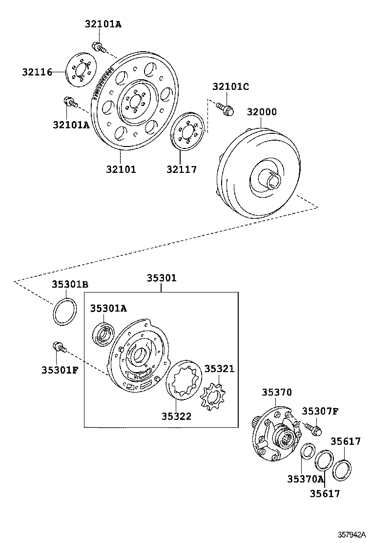  VIOS |  TORQUE CONVERTER FRONT OIL PUMP CHAIN ATM