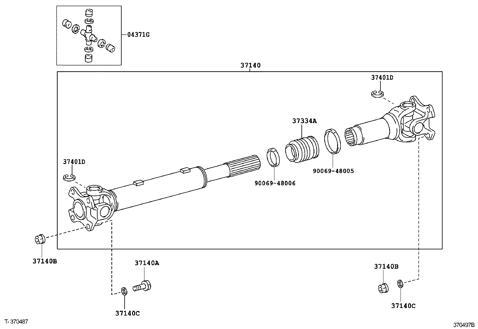  FORTUNER |  PROPELLER SHAFT UNIVERSAL JOINT