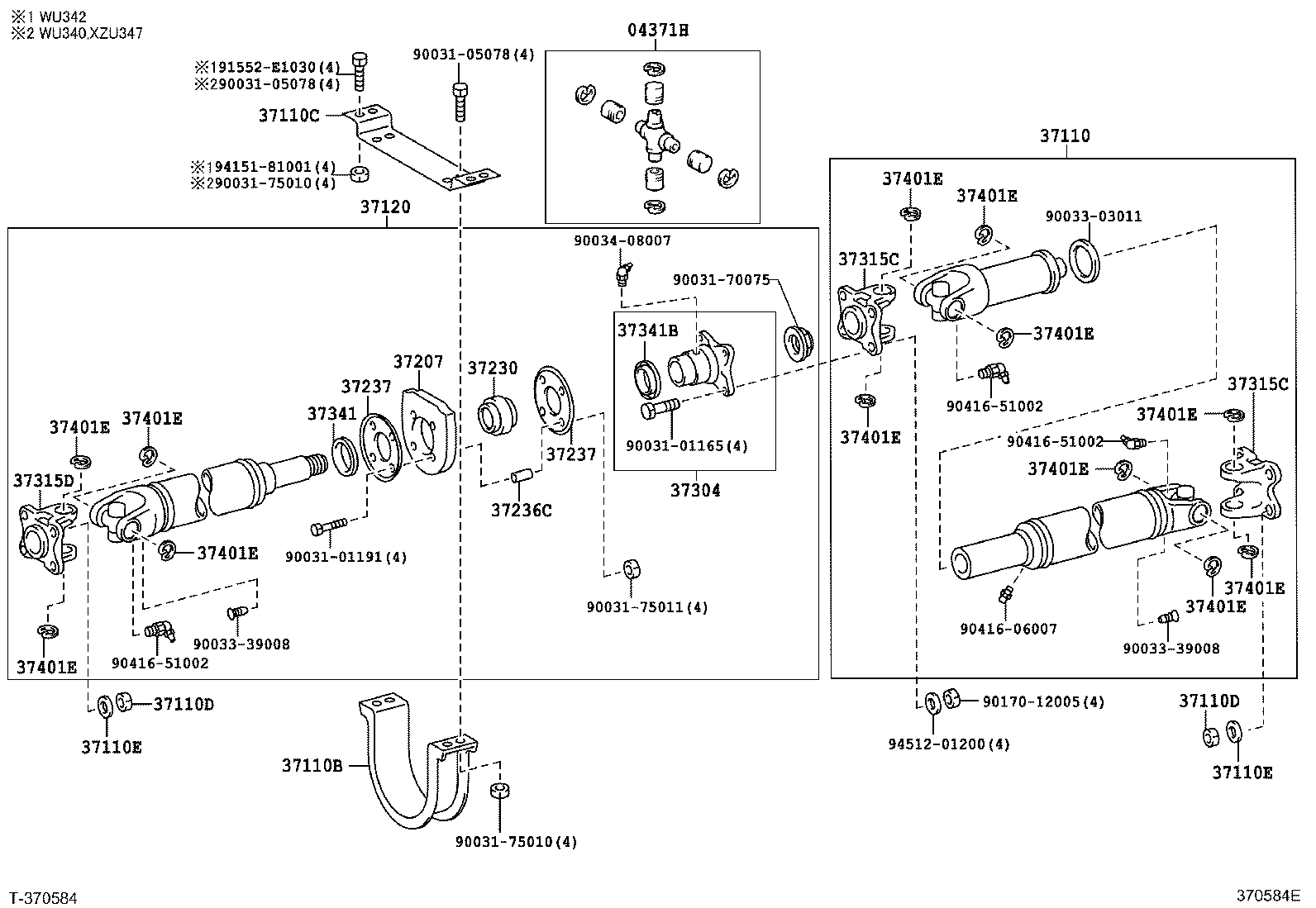  DYNA |  PROPELLER SHAFT UNIVERSAL JOINT
