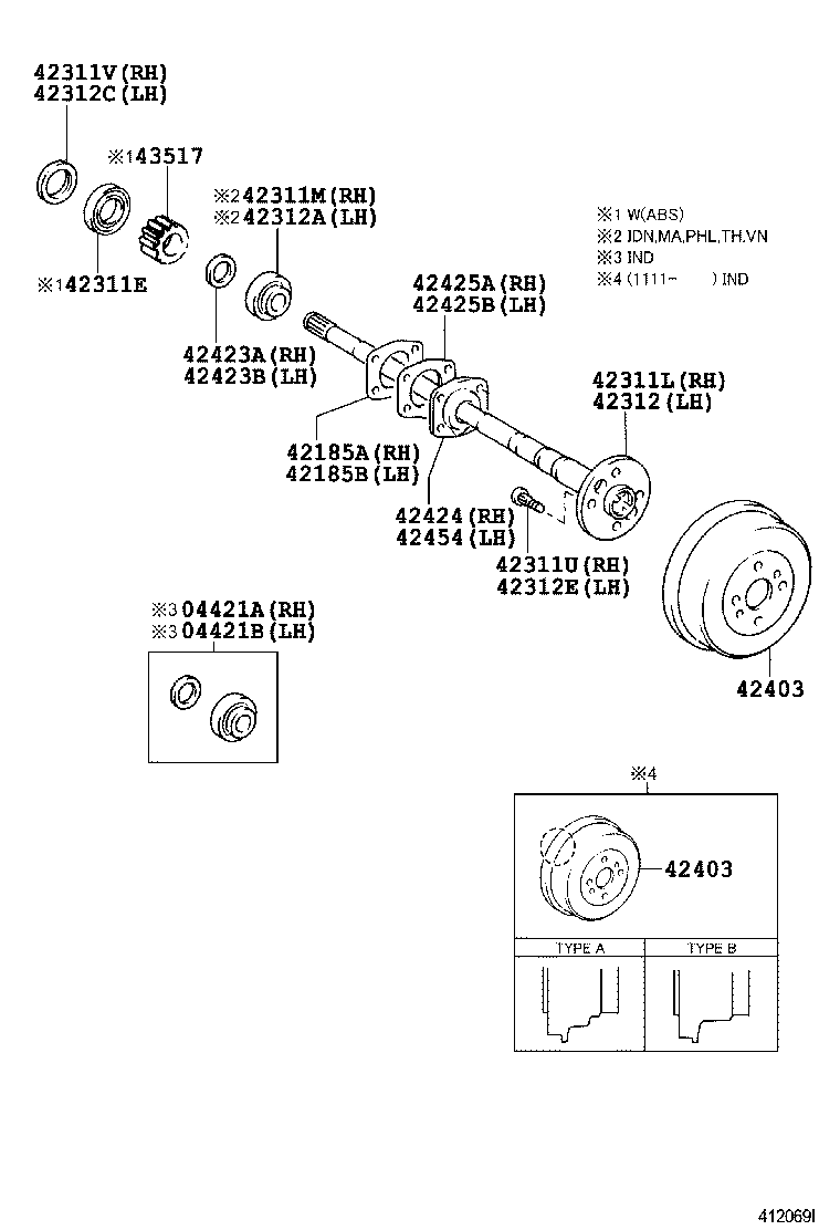  INNOVA KIJANG INNOVA |  REAR AXLE SHAFT HUB
