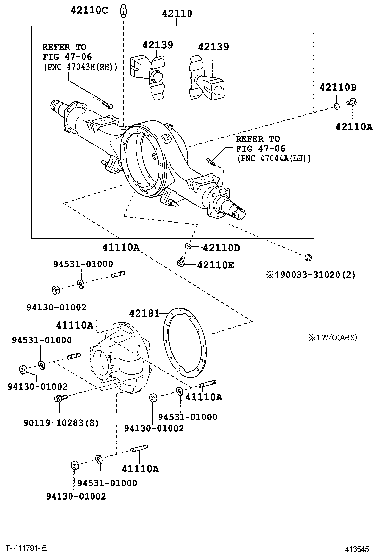  DYNA |  REAR AXLE HOUSING DIFFERENTIAL