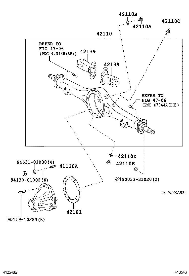  DYNA |  REAR AXLE HOUSING DIFFERENTIAL