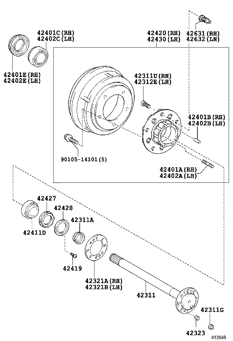  DYNA |  REAR AXLE SHAFT HUB