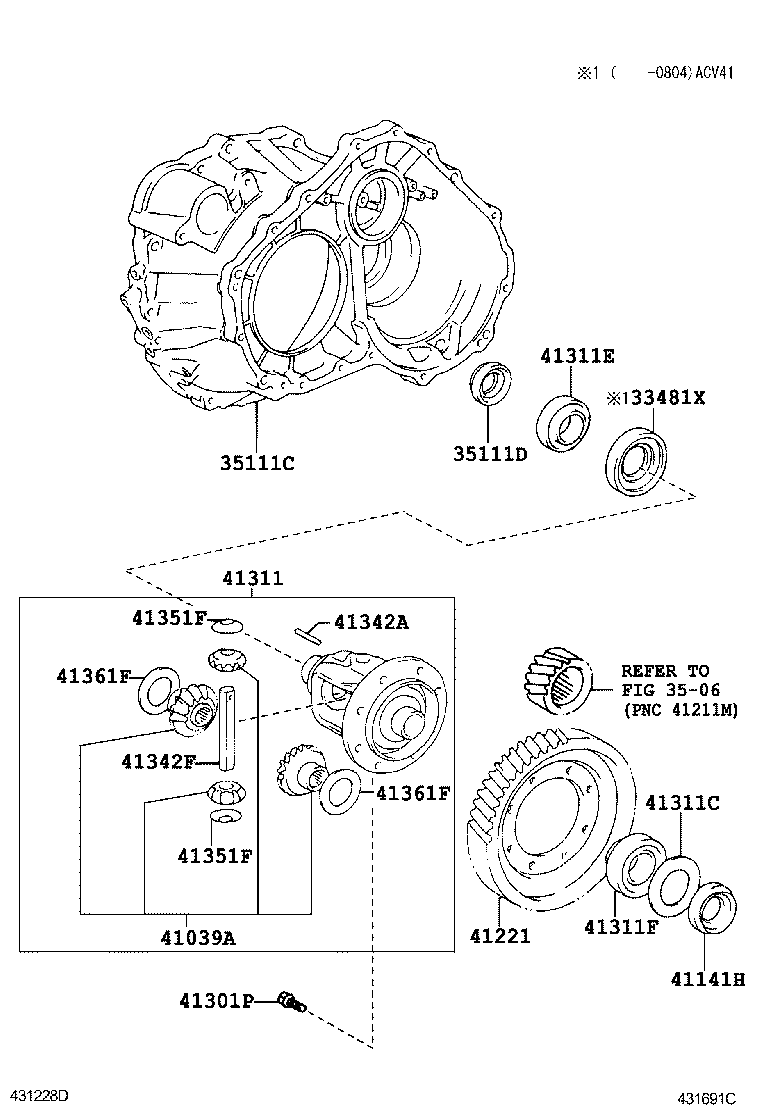  CAMRY CHINA |  FRONT AXLE HOUSING DIFFERENTIAL