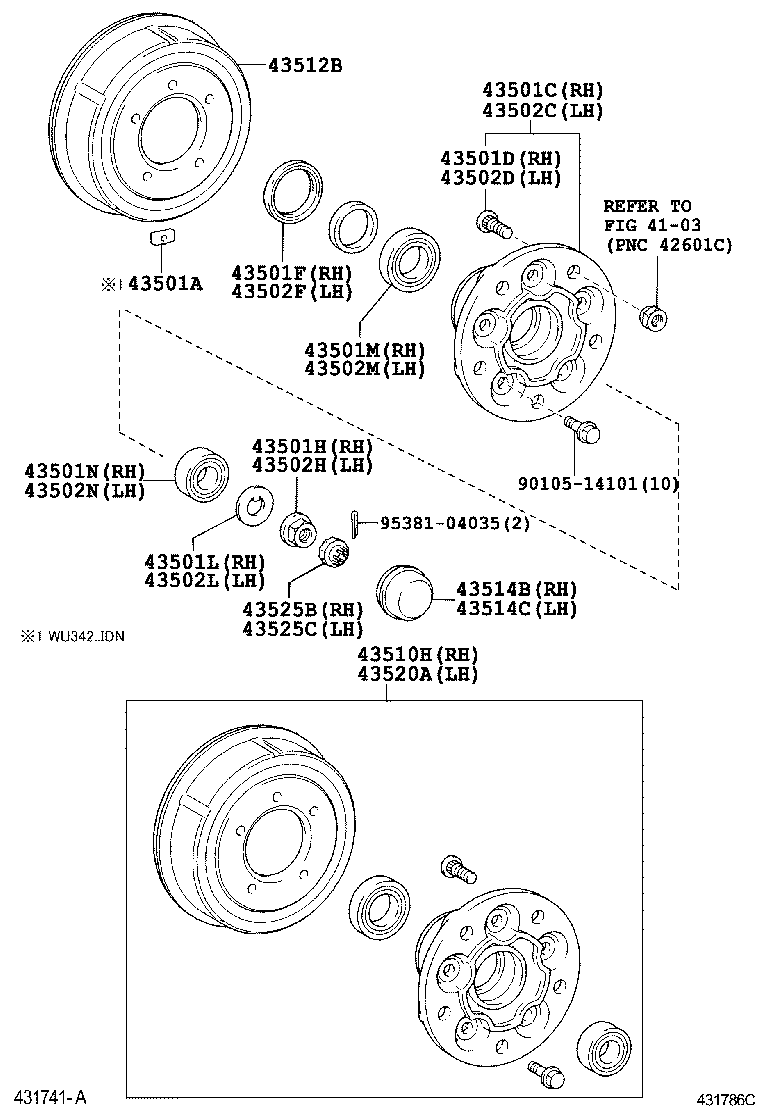  DYNA |  FRONT AXLE HUB