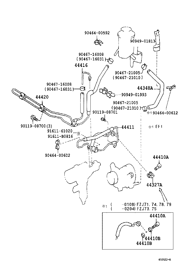  LAND CRUISER 70 |  POWER STEERING TUBE