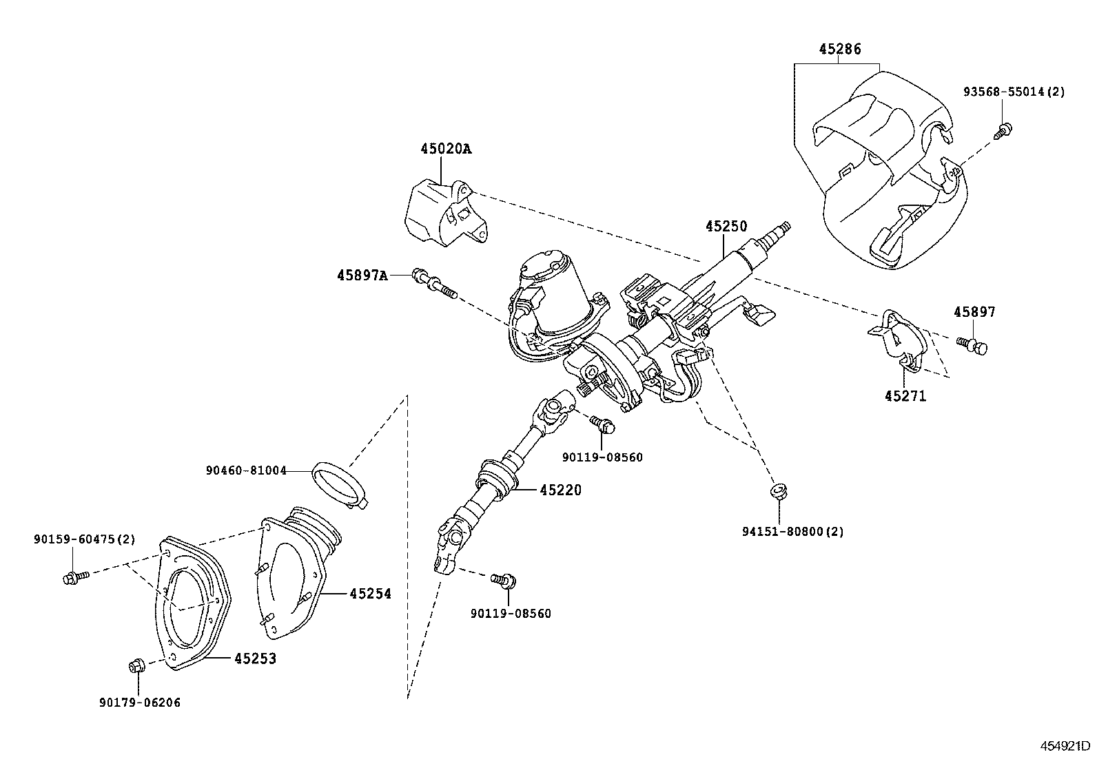  HIGHLANDER KLUGER |  STEERING COLUMN SHAFT