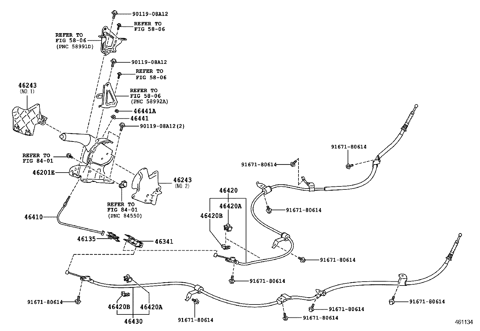  AURIS UKP |  PARKING BRAKE CABLE