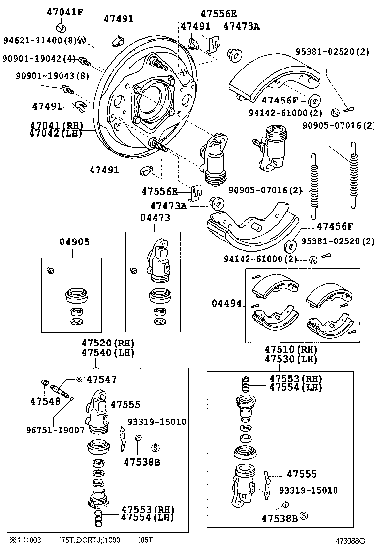  DYNA |  FRONT DRUM BRAKE WHEEL CYLINDER BACKING PLATE