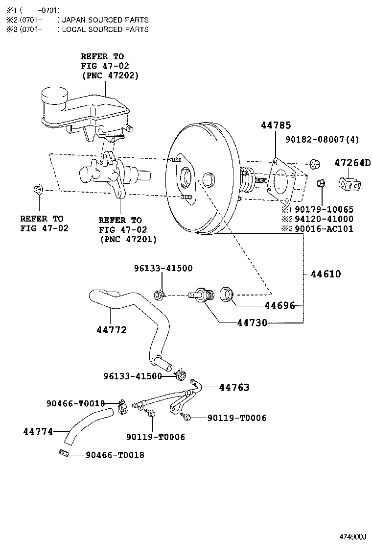  YARIS ASIA |  BRAKE BOOSTER VACUUM TUBE
