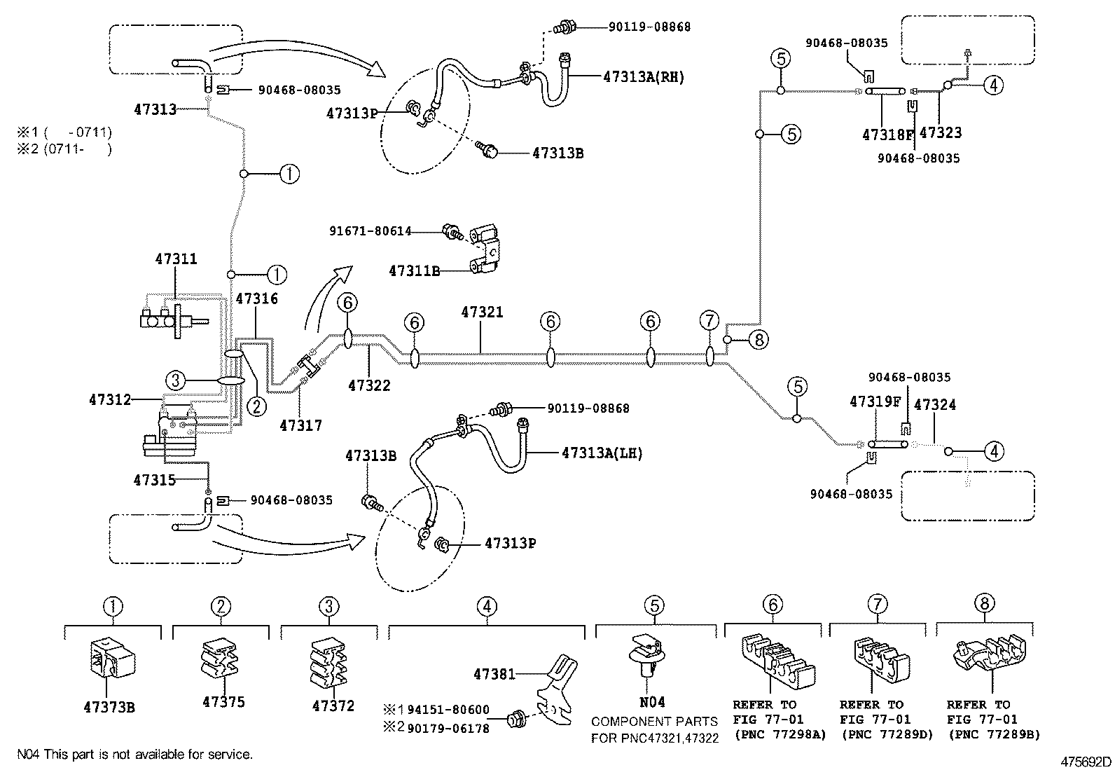  YARIS ASIA |  BRAKE TUBE CLAMP