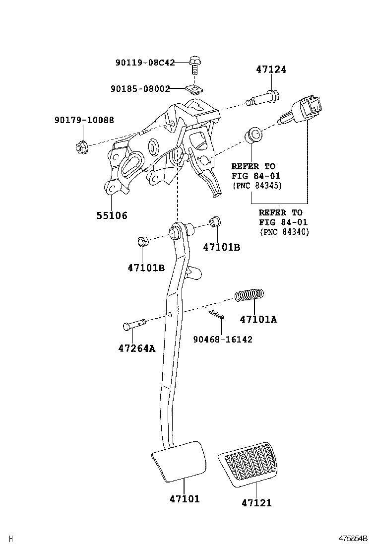  AURIS UKP |  BRAKE PEDAL BRACKET