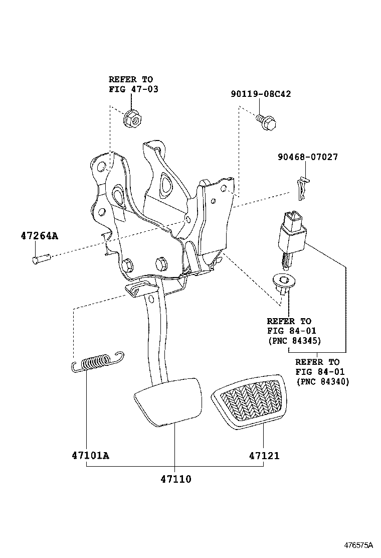  NOAH |  BRAKE PEDAL BRACKET