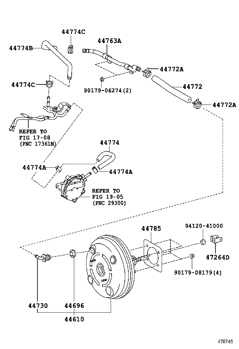  RAV4 |  BRAKE BOOSTER VACUUM TUBE