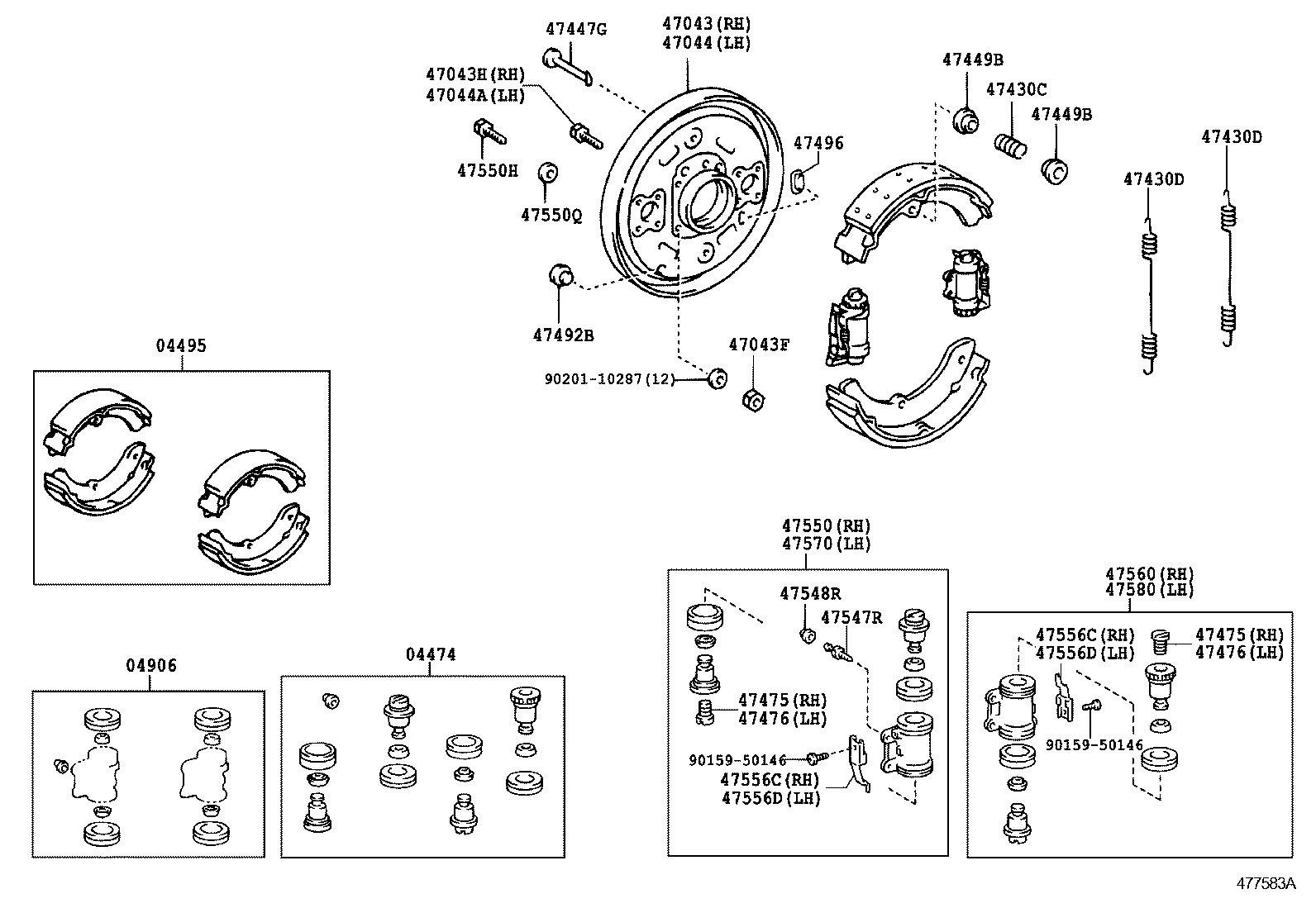  DYNA |  REAR DRUM BRAKE WHEEL CYLINDER BACKING PLATE