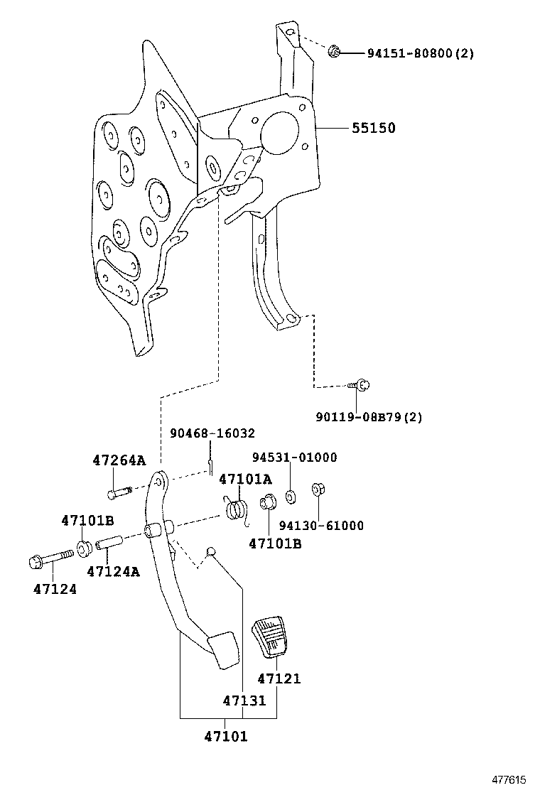  DYNA |  BRAKE PEDAL BRACKET