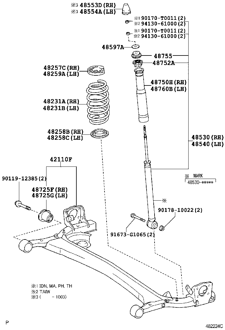  YARIS ASIA |  REAR SPRING SHOCK ABSORBER