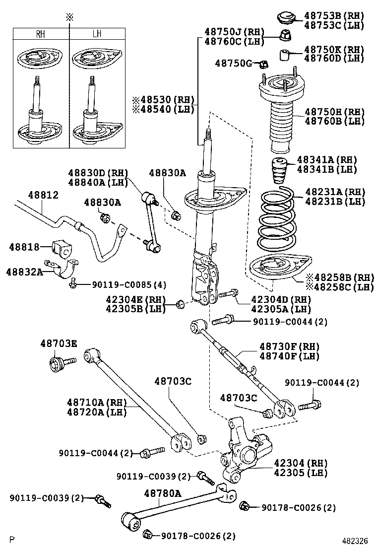  CAMRY CHINA |  REAR SPRING SHOCK ABSORBER