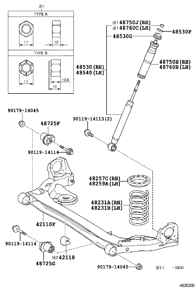  NOAH |  REAR SPRING SHOCK ABSORBER