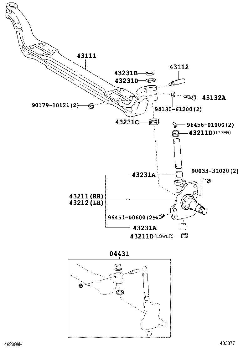  DYNA |  FRONT AXLE ARM STEERING KNUCKLE