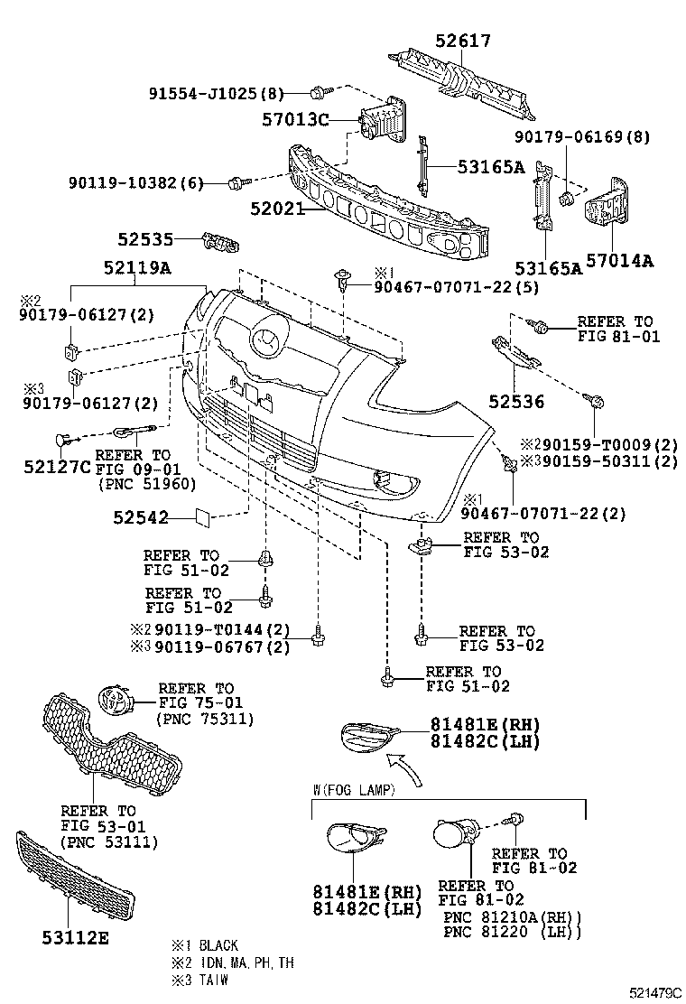  YARIS ASIA |  FRONT BUMPER BUMPER STAY