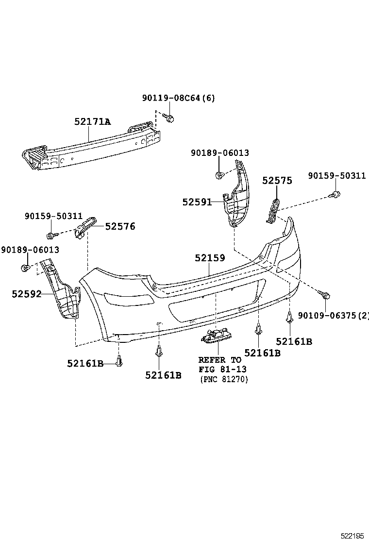  YARIS ASIA |  REAR BUMPER BUMPER STAY