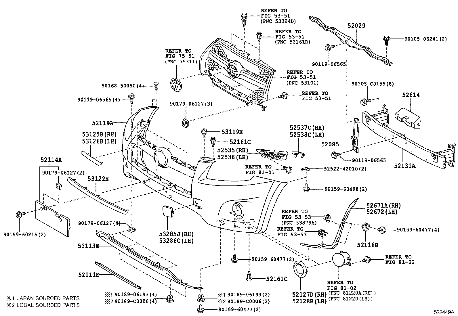  RAV4 CHINA |  FRONT BUMPER BUMPER STAY