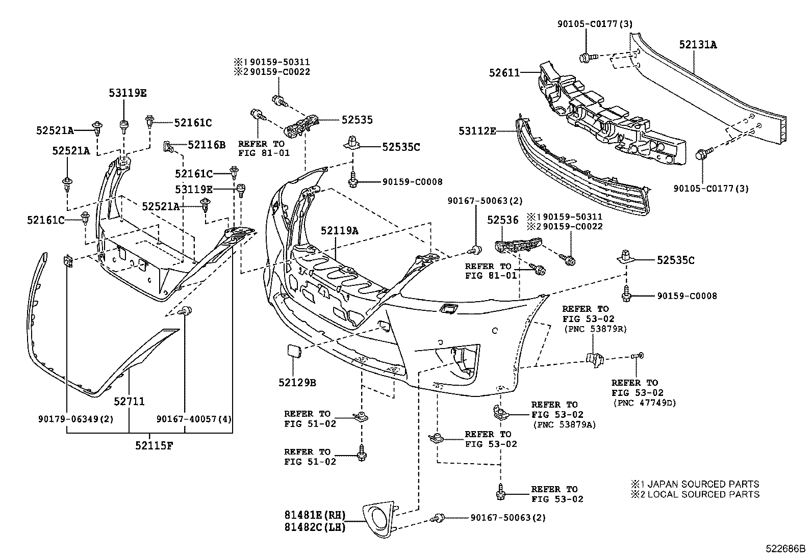 CROWN CHINA |  FRONT BUMPER BUMPER STAY