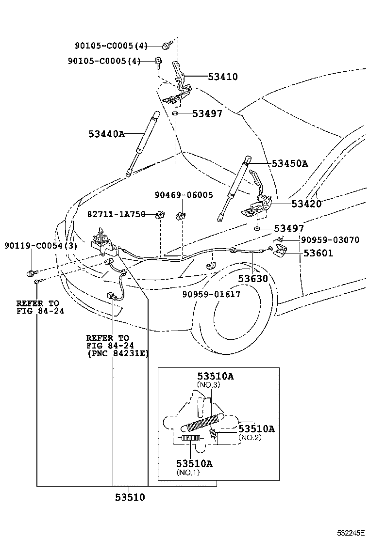  CAMRY CHINA |  HOOD LOCK HINGE