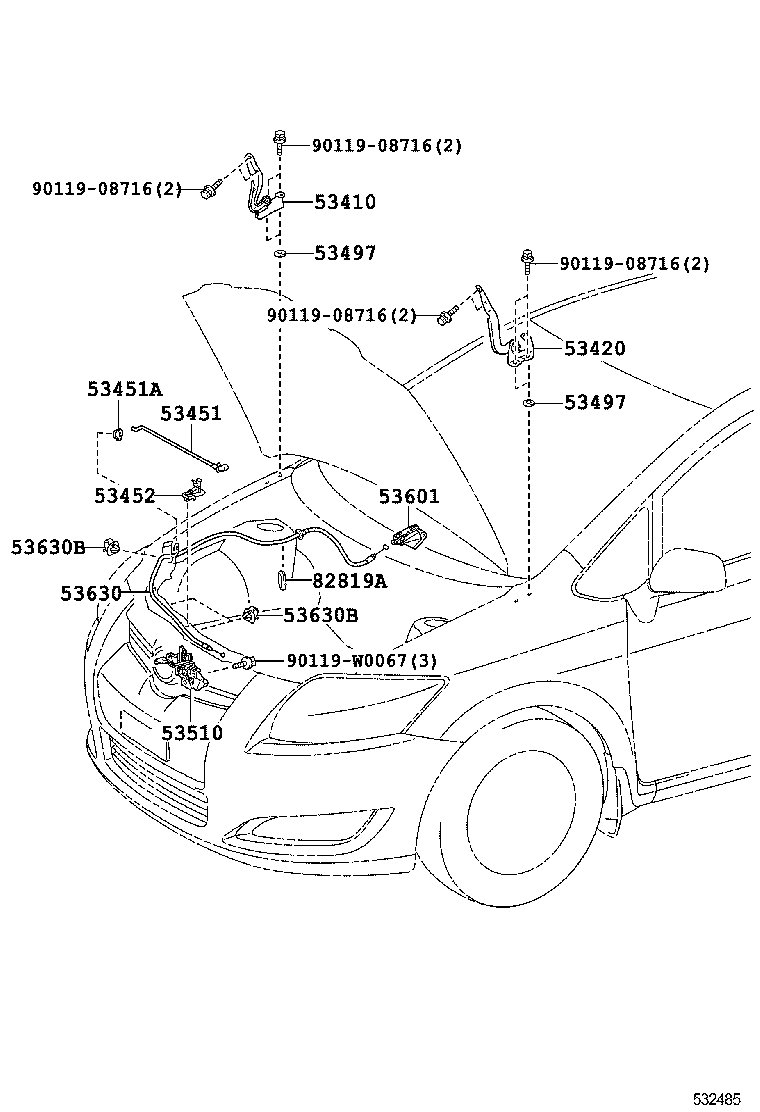  AURIS UKP |  HOOD LOCK HINGE