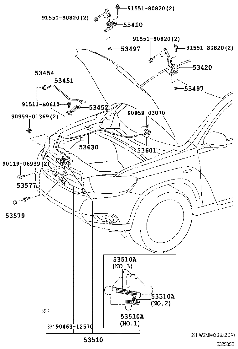  HIGHLANDER KLUGER |  HOOD LOCK HINGE