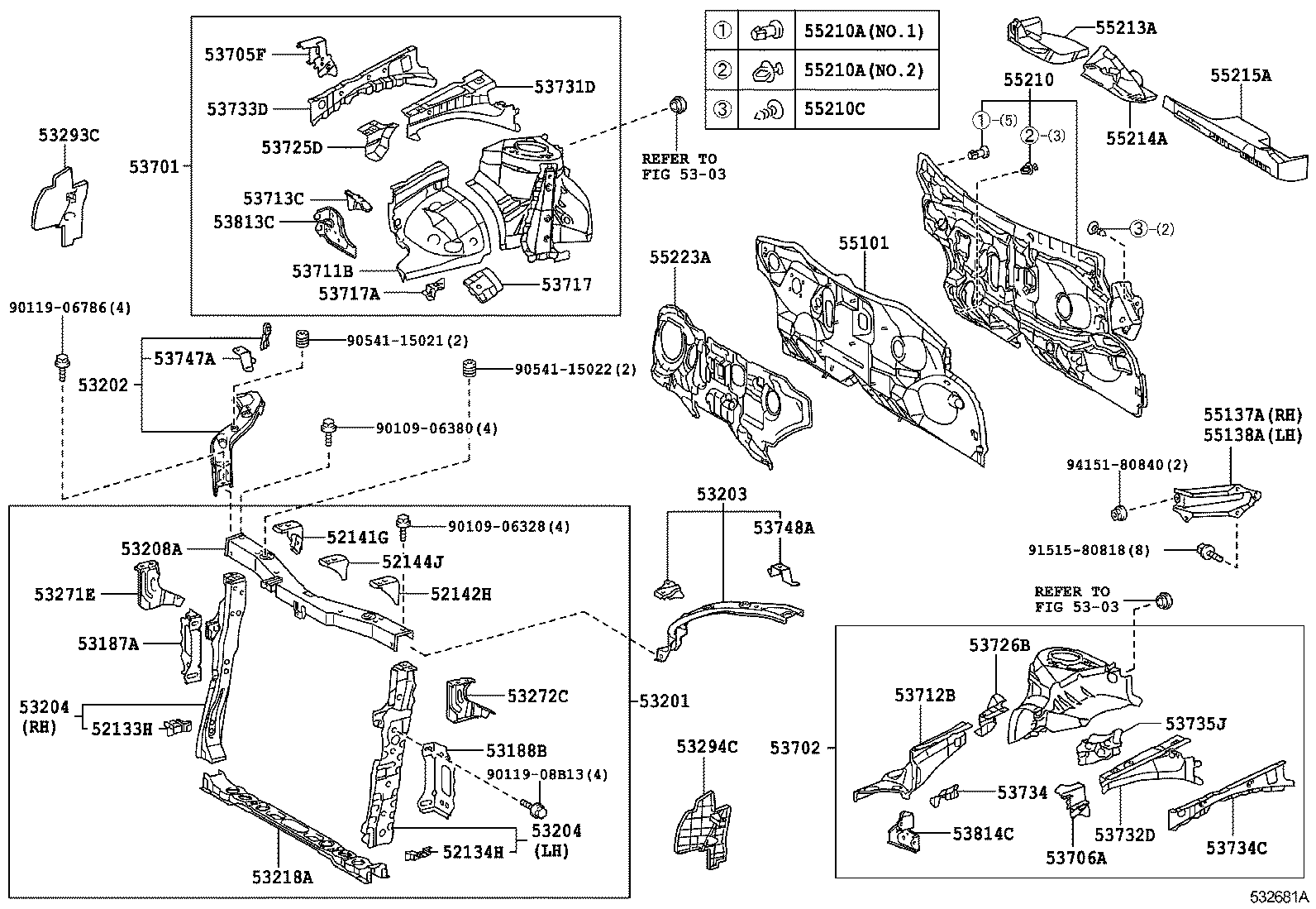  RUKUS |  FRONT FENDER APRON DASH PANEL