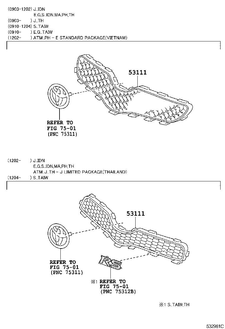  YARIS ASIA |  RADIATOR GRILLE