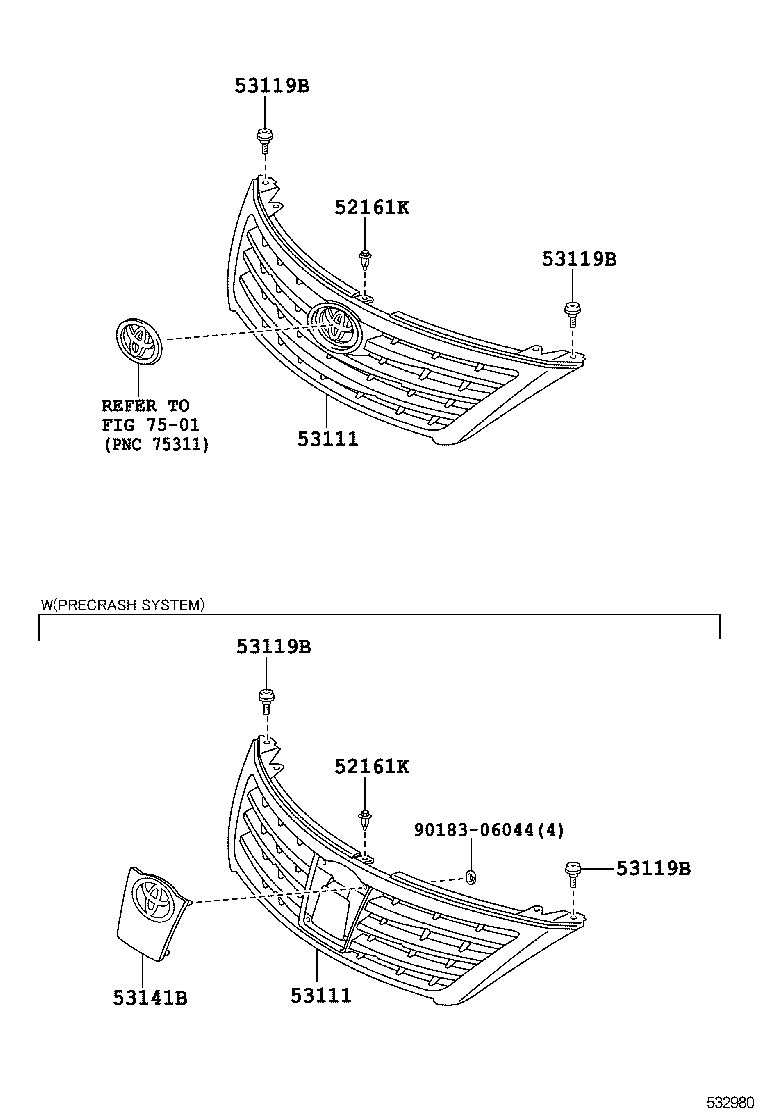  CAMRY HYBRID ASIA |  RADIATOR GRILLE