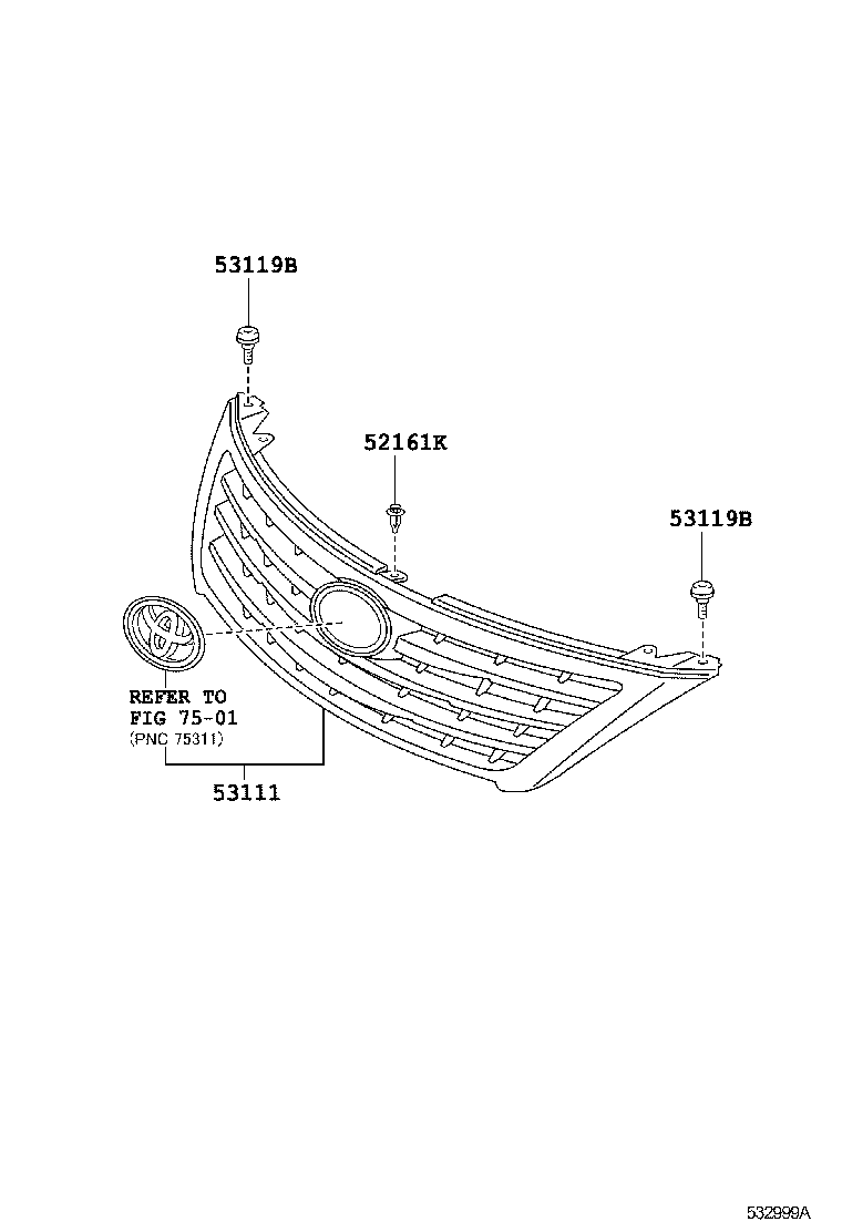  CAMRY CHINA |  RADIATOR GRILLE