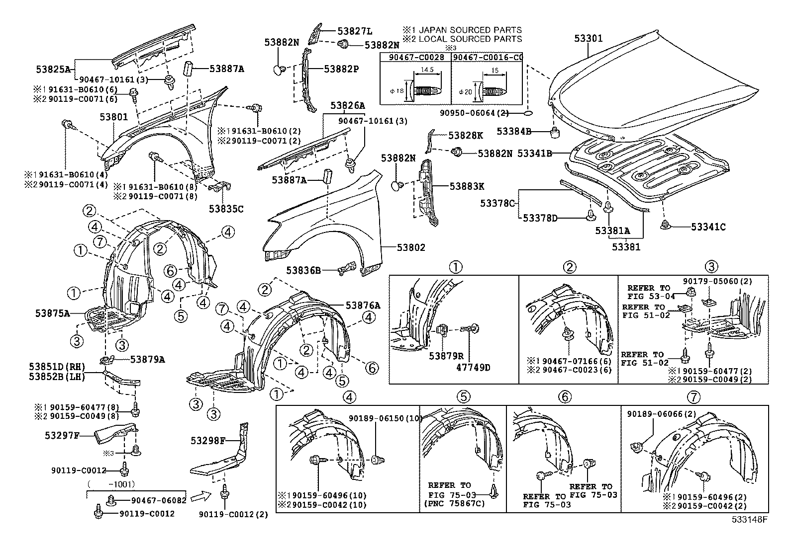  CROWN CHINA |  HOOD FRONT FENDER