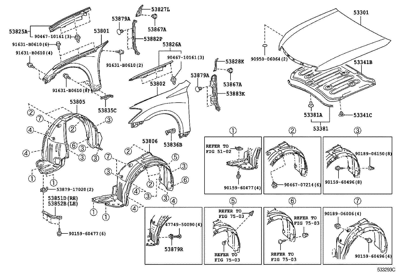  CROWN |  HOOD FRONT FENDER
