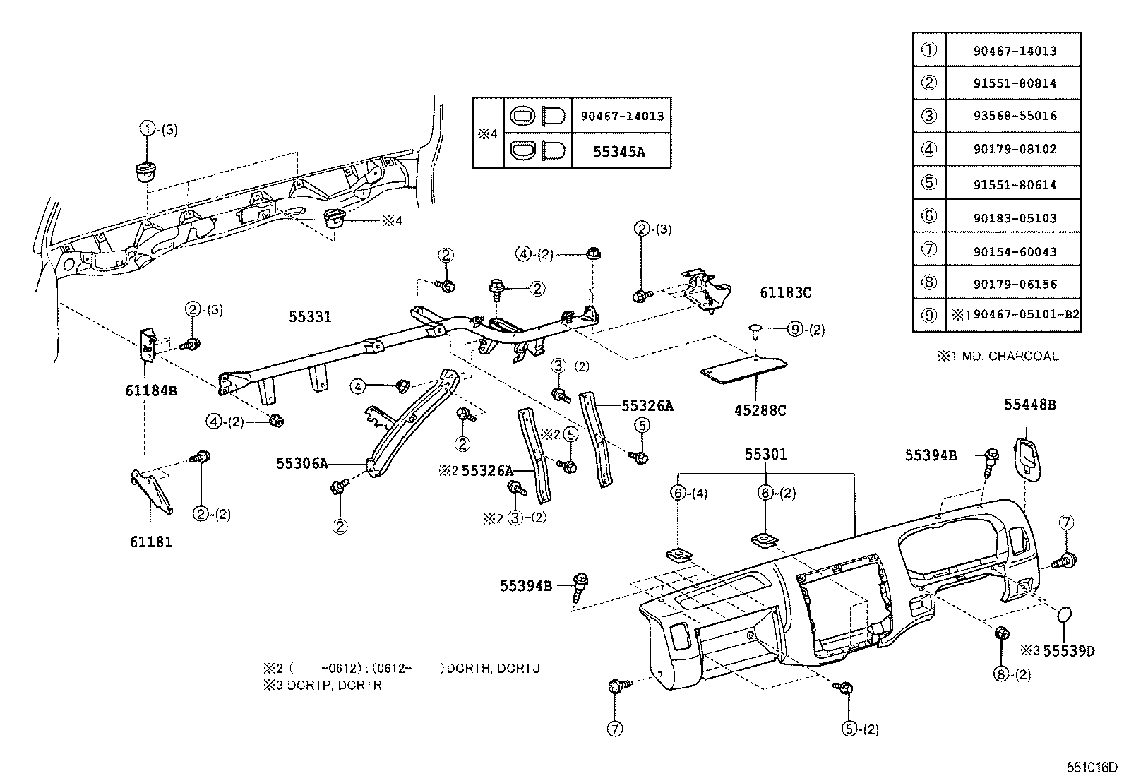  DYNA |  INSTRUMENT PANEL GLOVE COMPARTMENT